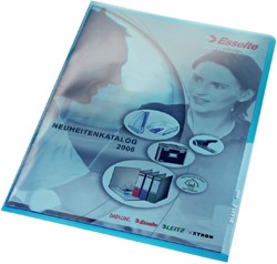 L-map Leitz premium A4 0.15mm PVC blauw