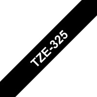 Labeltape Brother P-touch TZE-325 9mm wit op zwart-2
