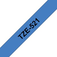 Labeltape Brother P-touch TZE-521 9mm zwart op blauw-2