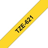Labeltape Brother P-touch TZE-621 9mm zwart op geel-2