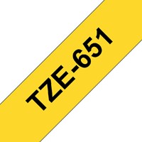 Labeltape Brother P-touch TZE-651 24mm zwart op geel-2