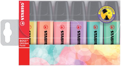 Markeerstift STABILO Boss Original 70/6 etui à 6 kleuren