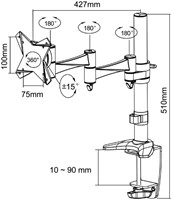 Monitorarm Neomounts D1330 10-30 wit"-2
