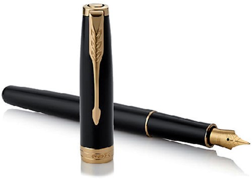 Vulpen Parker Sonnet black lacquer GT medium-3