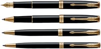 Balpen Parker Sonnet black lacquer GT medium-3