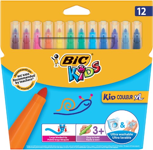 Viltstift Bic 219 kid couleur 1131 assorti breed etui à 12st