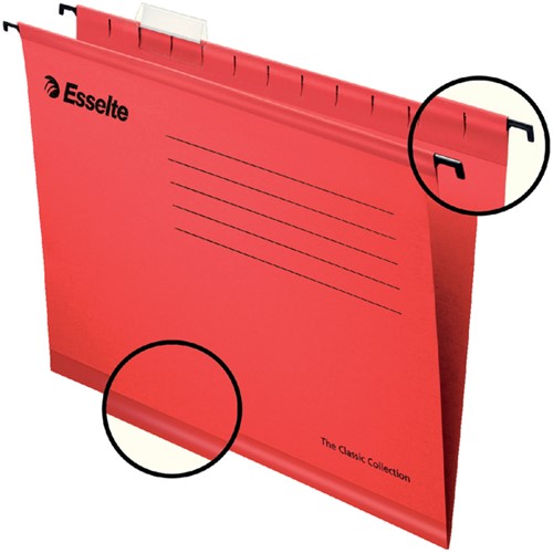 Hangmap Esselte Classic A4 V-bodem rood