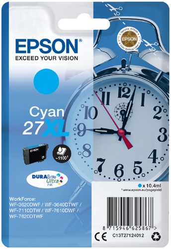 Inktcartridge Epson 27XL T2712 blauw HC