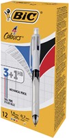 Balpen Bic 3kleuren met vulpotlood HB 0.7mm-2