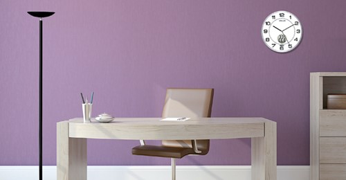 Wandklok Unilux Tempus Ø30,5cm lichtgrijs/wit-2