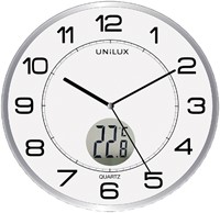 Wandklok Unilux Tempus Ø30,5cm lichtgrijs/wit