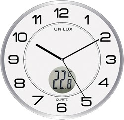 Wandklok Unilux Tempus Ø30,5cm lichtgrijs/wit
