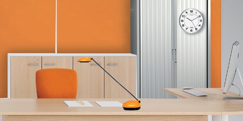 Wandklok Unilux Attraction Ø22cm lichtgrijs/wit-3