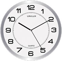 Wandklok Unilux Attraction Ø22cm lichtgrijs/wit
