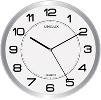 Wandklok Unilux Magnet Ø30,5cm lichtgrijs/wit