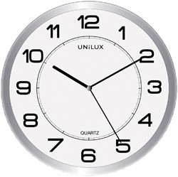 Wandklok Unilux Magnet Ø30,5cm lichtgrijs/wit
