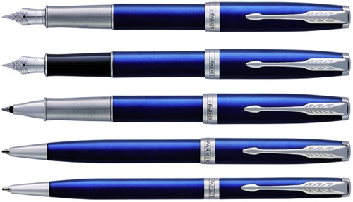 Balpen Parker Sonnet blue lacquer CT medium-3