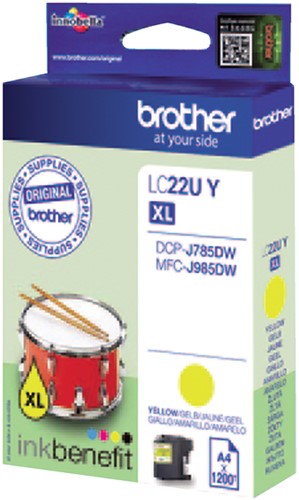 Inktcartridge Brother LC-22U geel-3