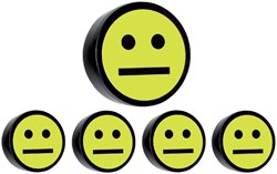 Magneet smiley 35mm geel