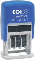Woord-datumstempel Colop Printer Mini S 160/L betaald blauw