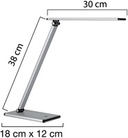 Bureaulamp Unilux Terra aluminium grijs-2