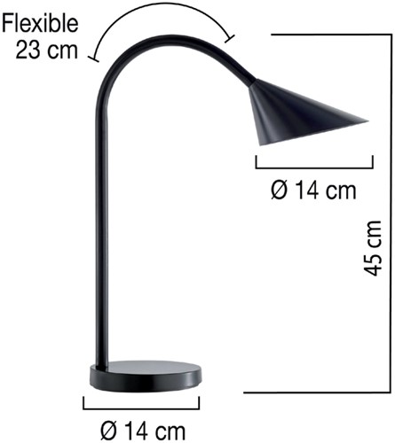 Bureaulamp Unilux Sol zwart-2