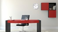 Wandklok Unilux Aria Ø28,5cm zilvergrijs/wit-2