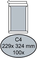 Envelop Quantore bordrug C4 229x324mm zelfklevend wit 100 stuks