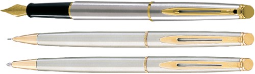 Balpen Waterman Hémisphère stainless steel GT medium-2