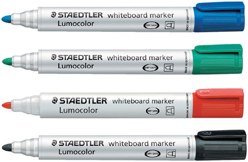 Viltstift Staedtler 351 whiteboard rond blauw 2mm-2