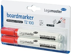 Whiteboardmarker Legamaster TZ 100 rond 1.5-3mm rood blister à 2 stuks