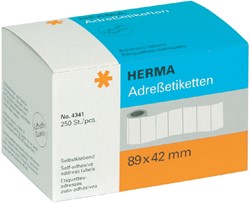 Etiket HERMA adres 4341 89X42mm op rol 250stuks