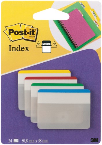 Indextabs 3M Post-it 686 38x50.8mm strong recht assorti