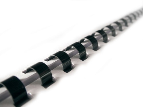 Bindrug GBC 25mm 21rings A4 zwart 50stuks-3