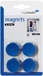 Magneet Legamaster 30mm 850gr blauw 4 stuks