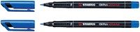 Viltstift STABILO OHpen permanent 842/41 rond 0.7mm blauw