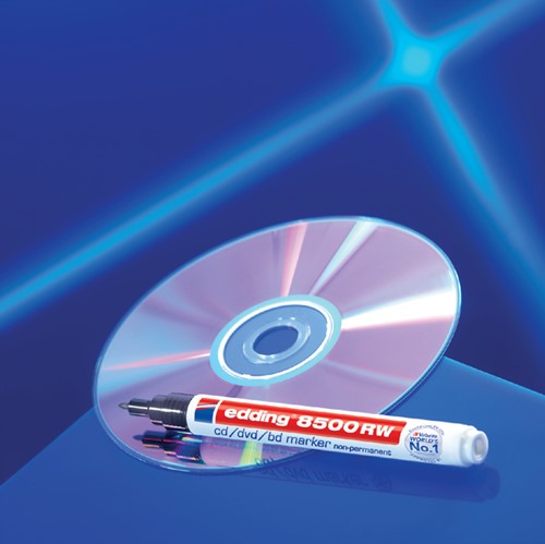 Cd marker edding 8500 rond zwart 1.0mm-3