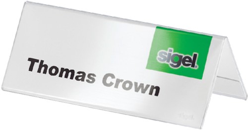 Tafelnaambord Sigel TA136 100x60mm 2-zijdig transparant 10 stuks-2
