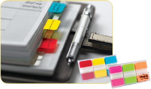 Indextabs 3M Post-it 686 25.4x38.1mm strong assorti-3