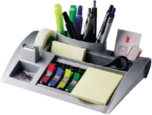 Bureau organiser 3M Post-it C50 zilvergrijs