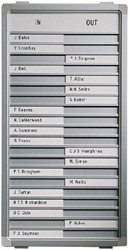 Aan-afwezigheidsbord Legamaster 77x26cm 30 namen
