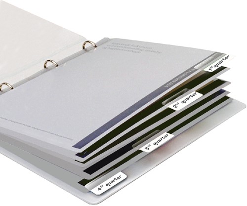 Indextabs 3L 10513 12x40mm zelfklevend wit