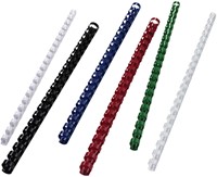 Bindrug GBC 12mm 21rings A4 wit 100 stuks-1