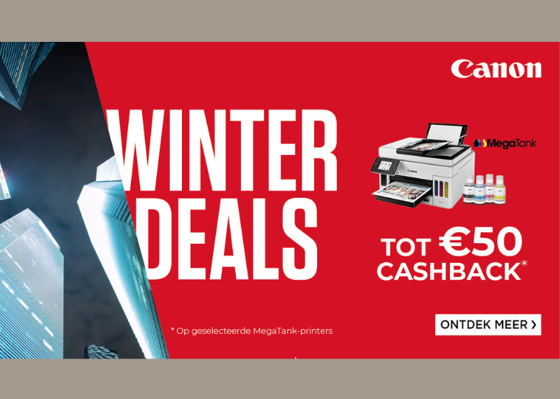 Winter cashback bij Canon