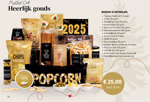 Kerstpakket Heerlijk Gouds