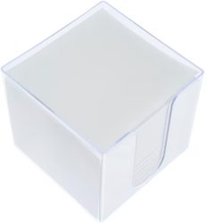 MEMOKUBUS + INHOUD KANGARO 9,5X9,5X9,5CM 700 VEL WIT