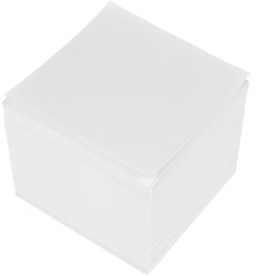 MEMOKUBUS INHOUD KANGARO 9X9X9CM WIT KRIMP A CA.700 VEL