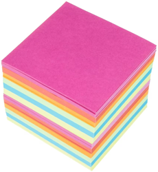 MEMOKUBUS INHOUD KANGARO 9X9X9CM ASS KLEUR KRIMP A 700VEL