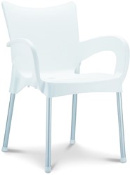 Romeo stoel white incl armleggers