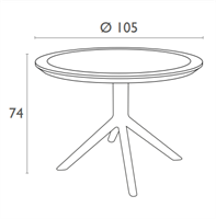 Sky table Ø105 taupe-2